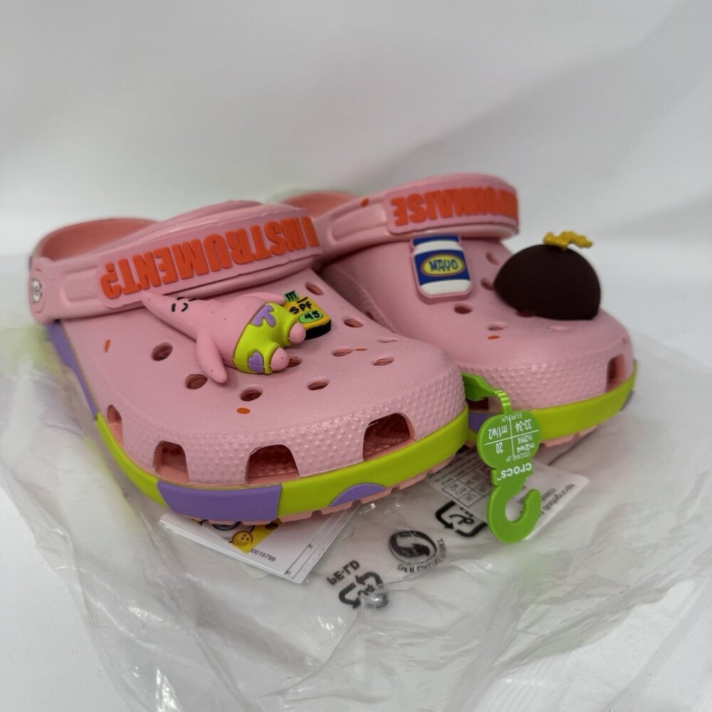 New Crocs SpongeBob Patrick Star Clog Men’s Size 2 / Women’s 4 Pink See Pics